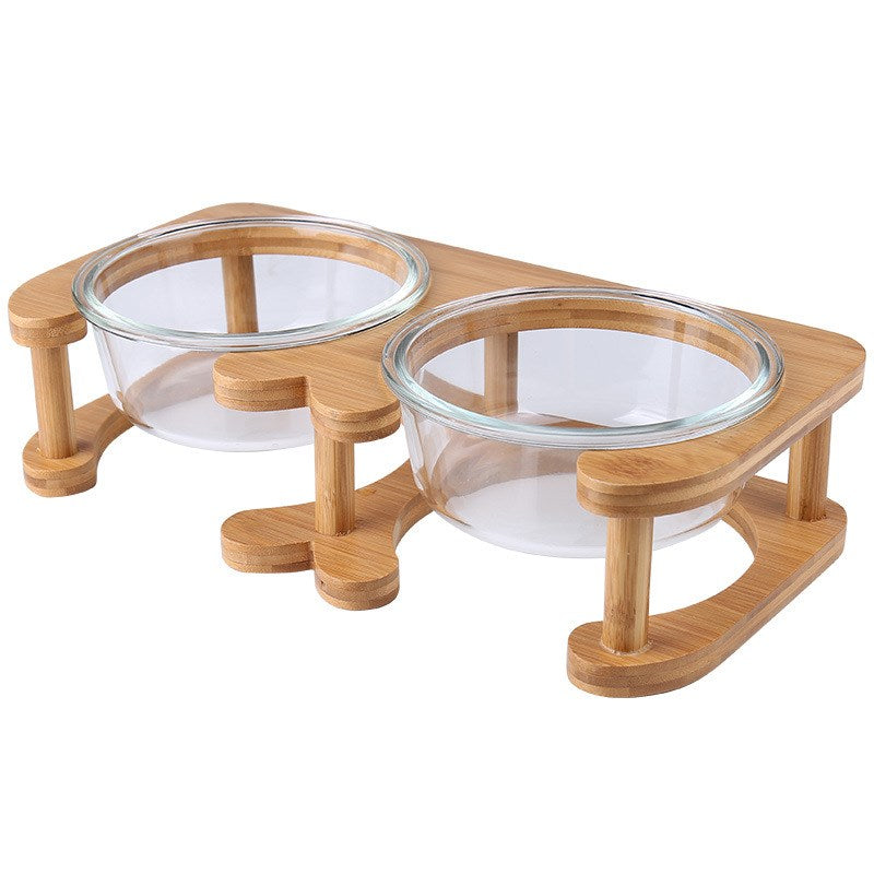 Glass cat bowl cat food bowl cat food bowl - Pets Crazy Shops