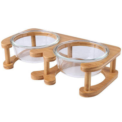 Glass cat bowl cat food bowl cat food bowl - Pets Crazy Shops