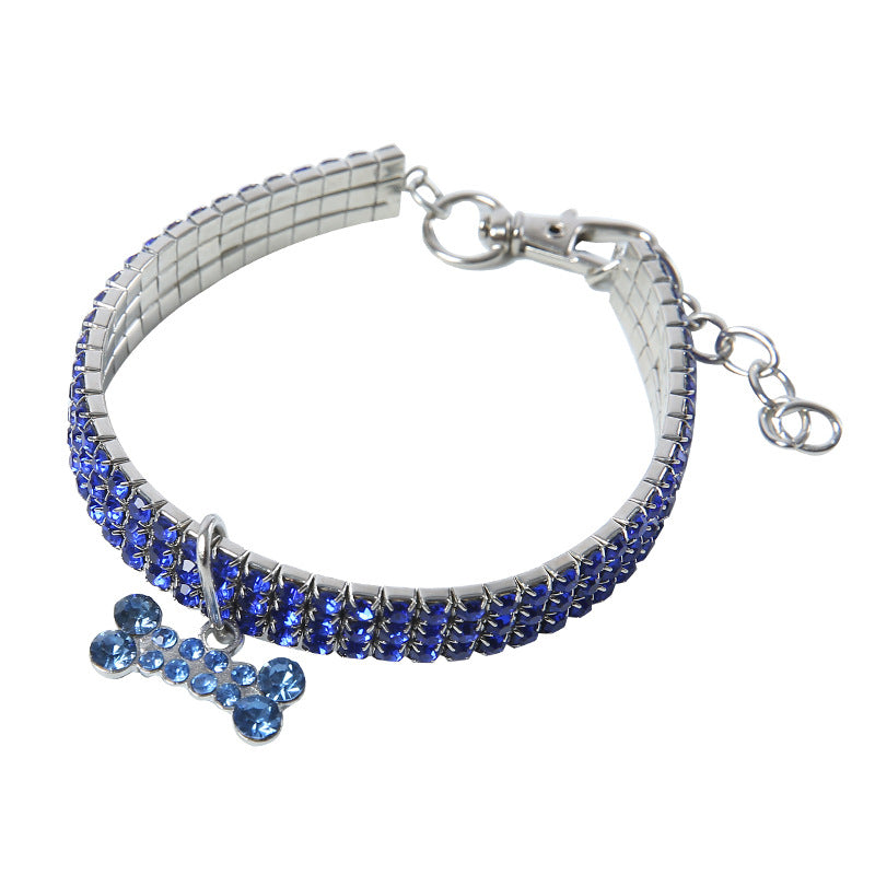 Bling Rhinestone Dog Collar Crystal Puppy Chihuahua Pet Dog Collars Leash For Small Medium Dogs Cats - Pets Crazy Shops