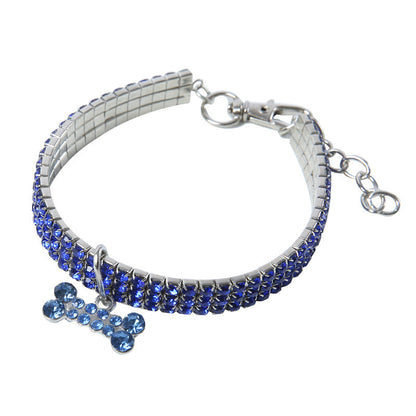 Bling Rhinestone Dog Collar Crystal Puppy Chihuahua Pet Dog Collars Leash For Small Medium Dogs Cats - Pets Crazy Shops