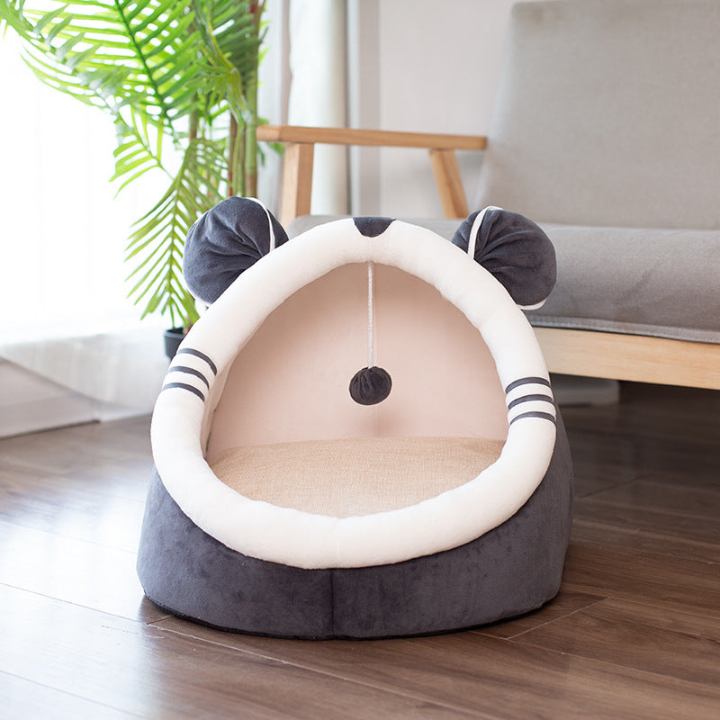 Pet cat litter closed cat litter kennel winter plus velvet - Pets Crazy Shops