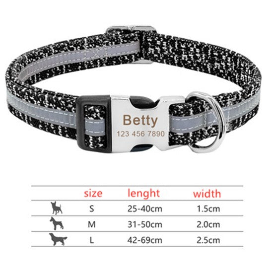 Dog Collar Pet Tag Puppy Cat Nameplate ID Collars Adjustable - Pets Crazy Shops