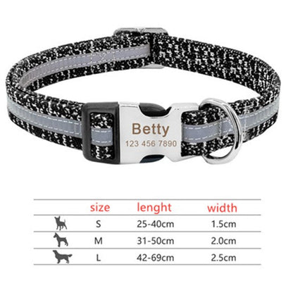 Dog Collar Pet Tag Puppy Cat Nameplate ID Collars Adjustable - Pets Crazy Shops