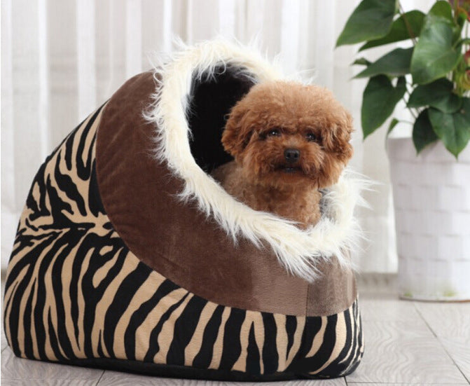 Leopard kennel cat litter cat house dog house dog bed cat bed pet bed supplies - Pets Crazy Shops