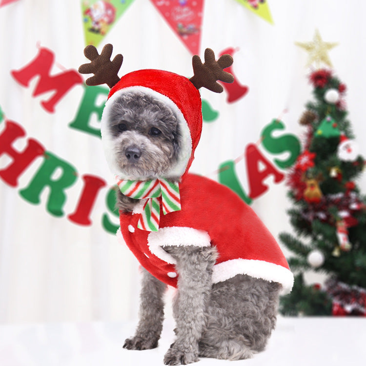 Christmas Poppy Dog Costume Santa Elk Winter Cute Christmas Tree Lovely Deer Sweater - Pets Crazy Shops