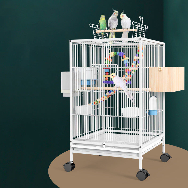 Parrot Xuanfeng Bird Cage With Feeder Toy Grass Nest Breeding Box - Pets Crazy Shops