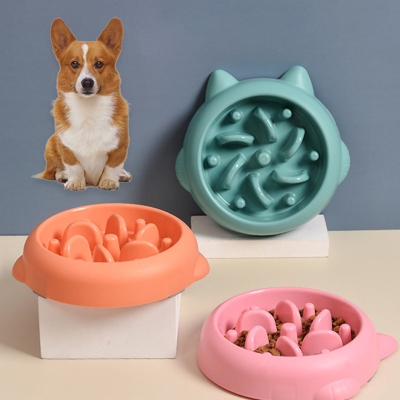 Pet Dog Cat Slow Feeder Bowls Anti Choking Slow Feeder Dish Bowl Home Dog Eating Plate Anti Gulping Bowl Supplies - Pets Crazy Shops