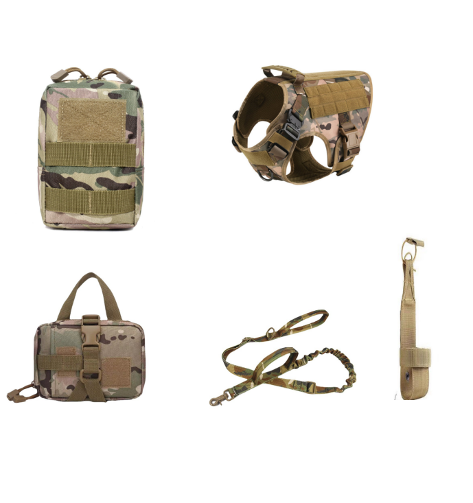 Tactical Dog Harness Pet German Shepherd K9 Training Vest Dog Harness And Leash Set For All Breeds Dogs - Pets Crazy Shops