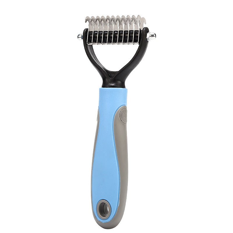 Stainless Double-sided Pet Brush Hair Removal Comb Grooming Dematting Dog Grooming Shedding Tools - Pets Crazy Shops