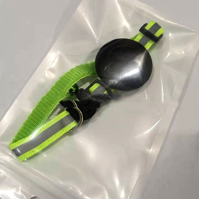 Airtag Pet Collar With Bell Reflective Adjustable Anti-lost Cat Dog Collar - Pets Crazy Shops
