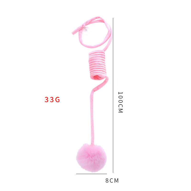 Cat Toy Self-Hi Sucker Spring Rabbit Hair Ball Interactive Play Pet Supplies Interactive Toys - Pets Crazy Shops