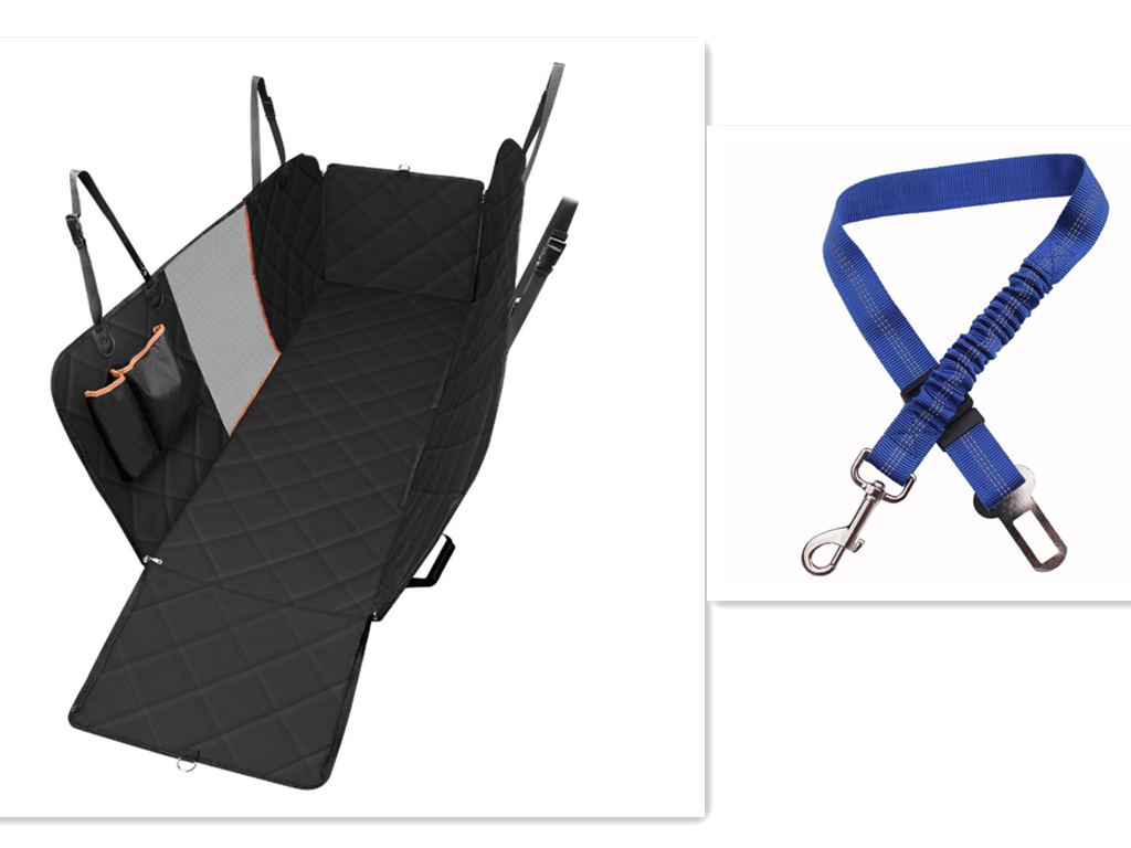 Dog Car Seat Cover View Mesh Pet Carrier Hammock Safety Protector Car Rear Back Seat Mat With Zipper And Pocket For Travel - Pets Crazy Shops
