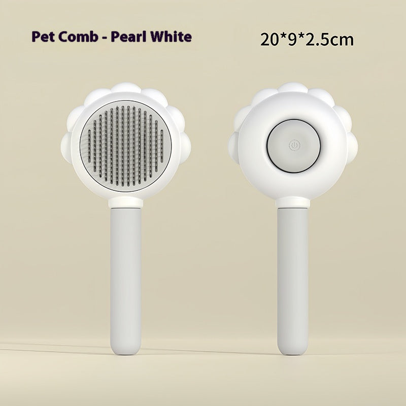 2 In 1 Self Cleaning Dog Brush Comb With Spray Pets Grooming Hair Remover Combs Brush Floating Hair Pet Grooming Brush Pet Products - Pets Crazy Shops