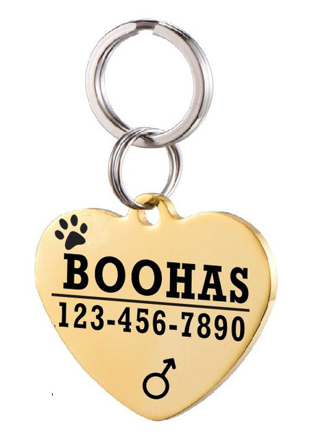 Personalized Dog ID Tag Stainless Steel Pet ID Tag - Pets Crazy Shops