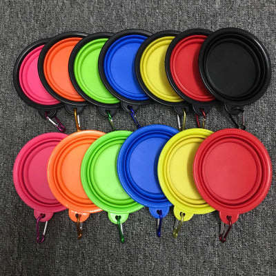 Folded Silicone Pet Dog Bowl - Pets Crazy Shops