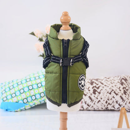 Waterproof Dog Clothes Winter Dog Coat With Harness Warm Pet Clothing Big Dog Jacket Chihuahua Labrador Coat Costume - Pets Crazy Shops
