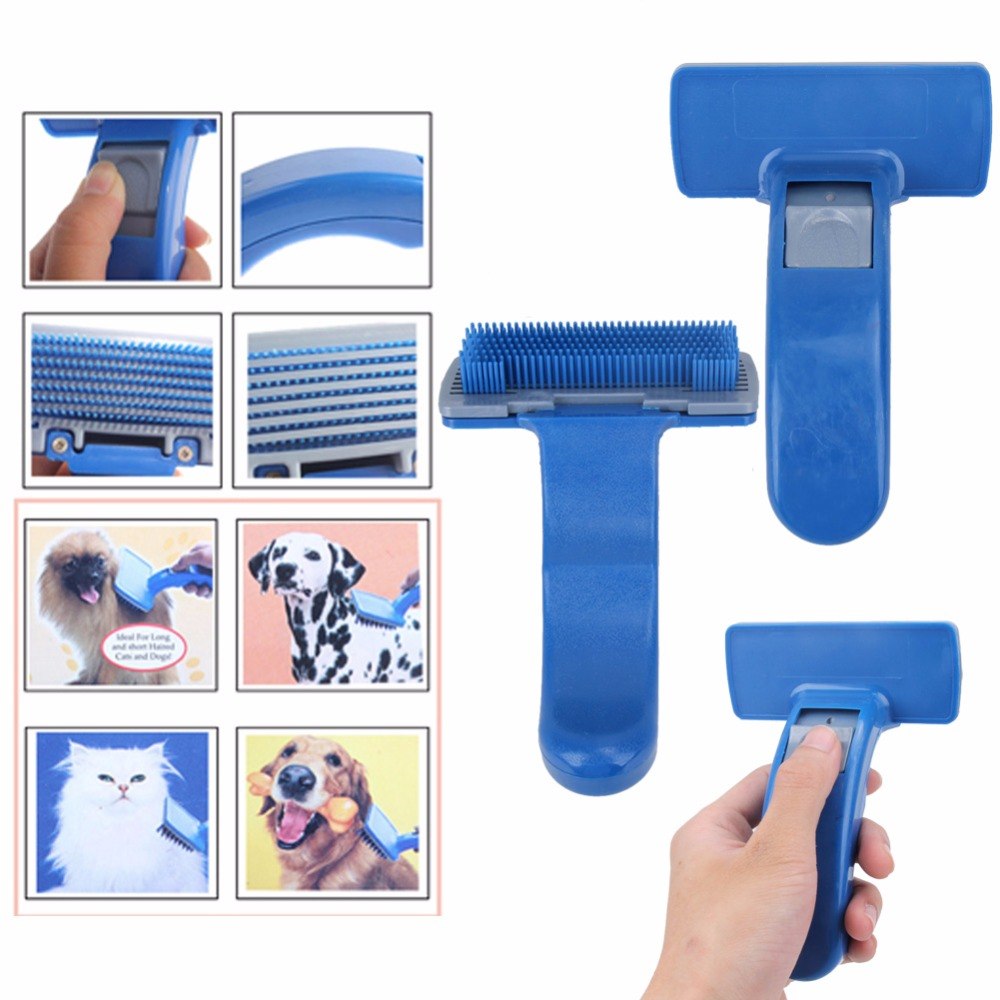 Pet Brush Comb Puppy Dog Cats Self Cleaning Combs Hair Trimmer Grooming Tools for Dog Animals Pet Cleaning Supplies - Pets Crazy Shops