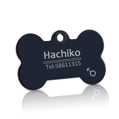 Print on Demand Pet Titanium Steel Tag Engrave Dog Name, Phone Number, Address, Photo - Pets Crazy Shops