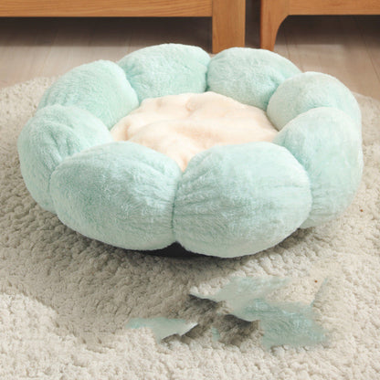 Pet Bed Mat New Pet Soft Dog Cat Blanket  Flower Shaped Doghouse - Pets Crazy Shops