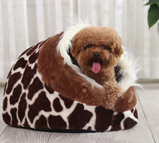 Leopard kennel cat litter cat house dog house dog bed cat bed pet bed supplies - Pets Crazy Shops