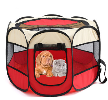 Fast folding octagonal pet fence, 600D Oxford cloth, waterproof and catching cat, dog cage, pet cage - Pets Crazy Shops