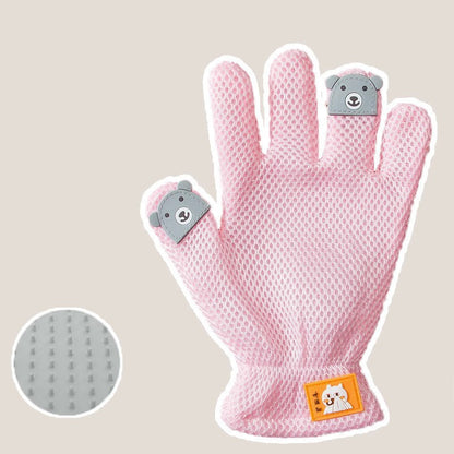 Pet Glove Cat Grooming Glove Cat Hair Deshedding Brush Gloves Cat Floating Hair Pet Hair Removal Brush Dog Bathing Massage Comb Silicone Hair Removal Gloves - Pets Crazy Shops