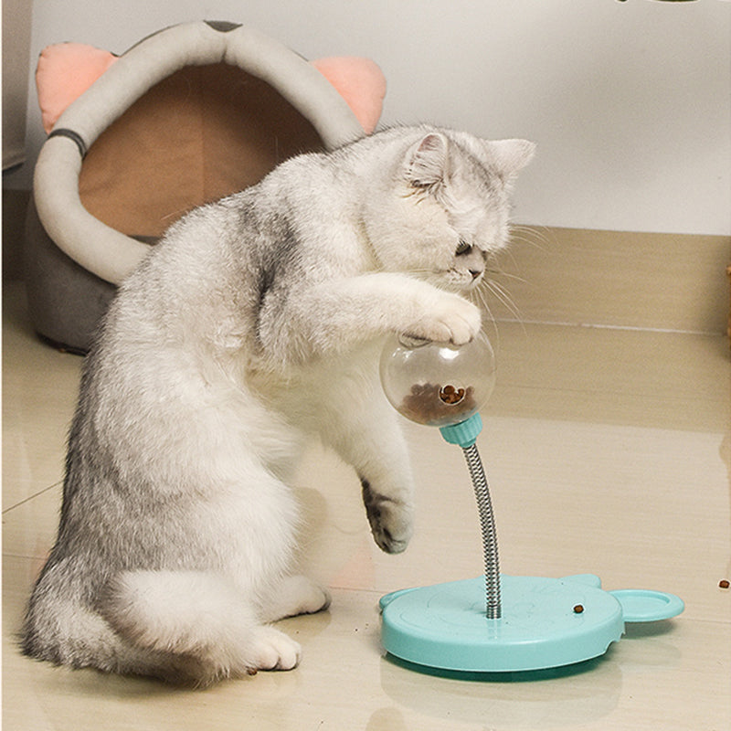Pet Feeder Cat Toy Pets Leaking Food Ball Self-Playing Tumbler Funny Swing Feeder Puzzle Toys Playing Training Dispenser Bowl - Pets Crazy Shops