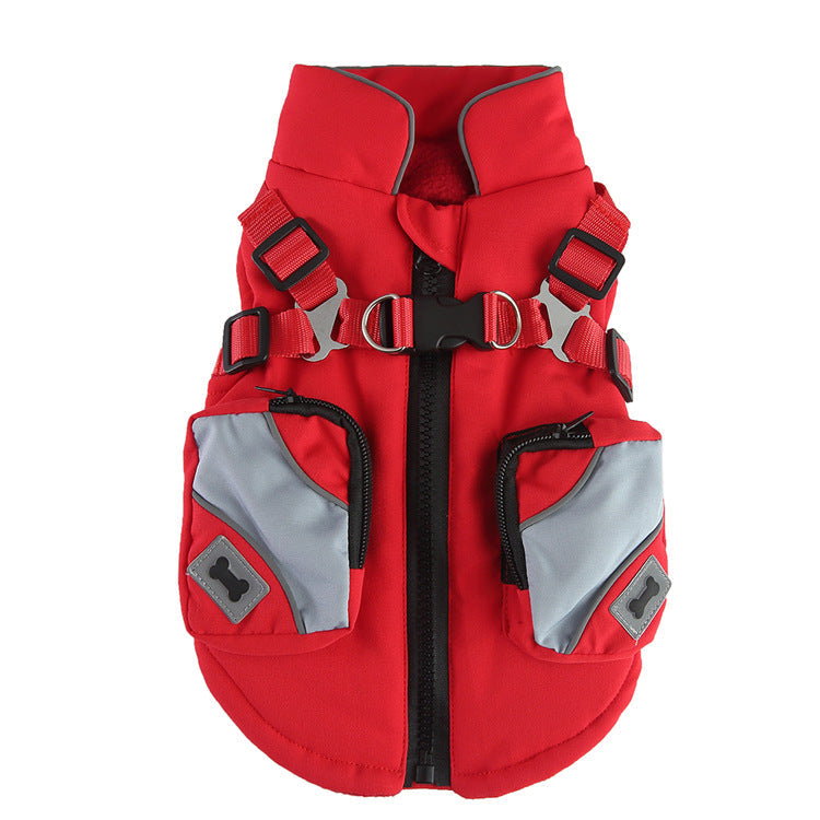 Pet Winter Cotton Dog Clothes Zipper Jacket Dog Supplies - Pets Crazy Shops