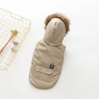 Hooded Cotton Coat Dog Clothing - Pets Crazy Shops