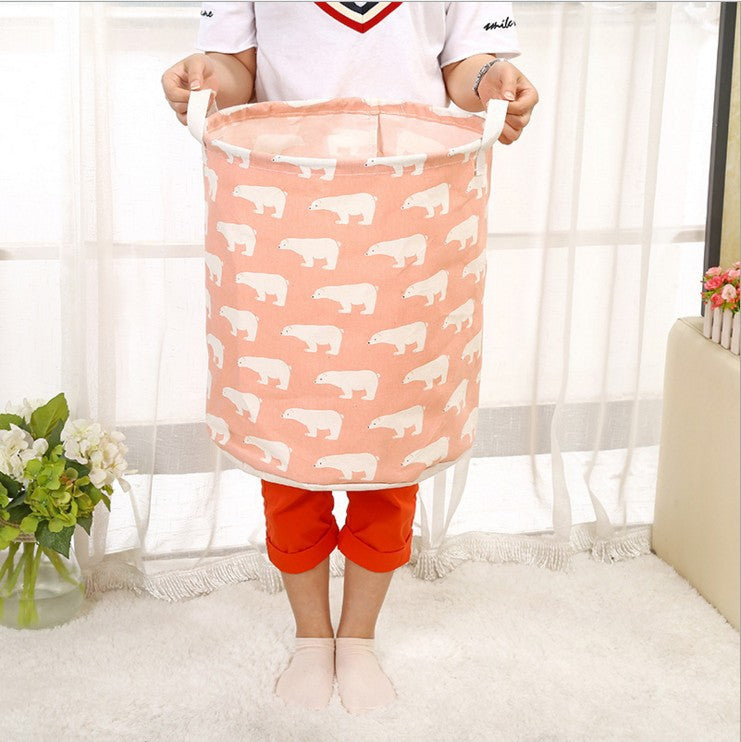 Foldable laundry basket, cotton and linen laundry basket, bathroom, laundry, dirty clothes, dirty clothes, toy storage basket - Pets Crazy Shops