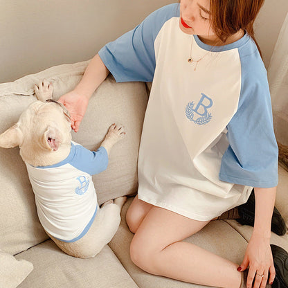 Dog clothing short sleeve parent-child clothing - Pets Crazy Shops