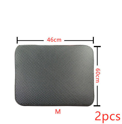 Double Layer Litter Cat Bed Pads Pet Cat Litter Mat Trapping Pets Litter Box Mat Pet Product Bed For Cats House Clean Mat - Pets Crazy Shops