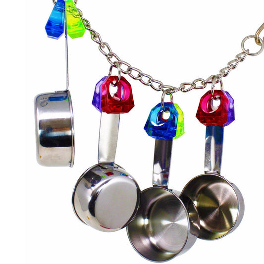Parrot Bite Stainless Steel Four-pot String Toy - Pets Crazy Shops