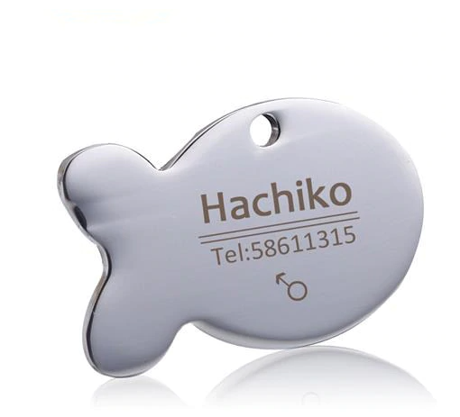 Print on Demand Pet Titanium Steel Tag Engrave Dog Name, Phone Number, Address, Photo - Pets Crazy Shops