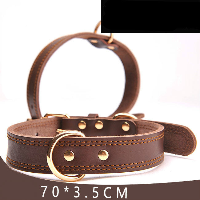 Pet supplies leather dog collar - Pets Crazy Shops