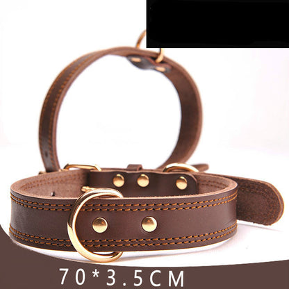 Pet supplies leather dog collar - Pets Crazy Shops