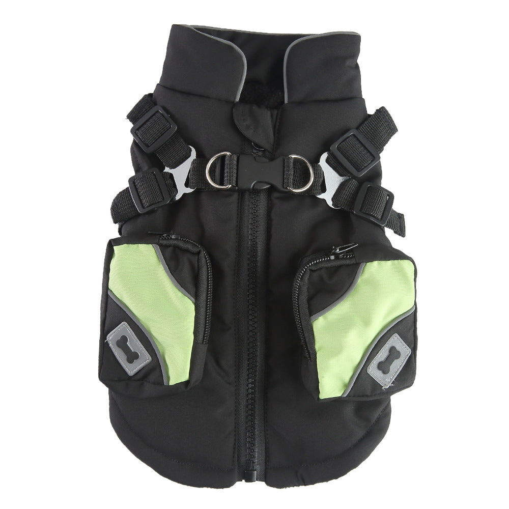 Pet Winter Cotton Dog Clothes Zipper Jacket Dog Supplies - Pets Crazy Shops