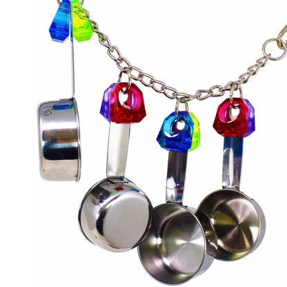 Parrot Bite Stainless Steel Four-pot String Toy - Pets Crazy Shops
