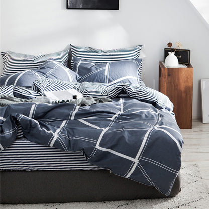 Cotton four-piece bed-lily print fashion simple cotton - Pets Crazy Shops