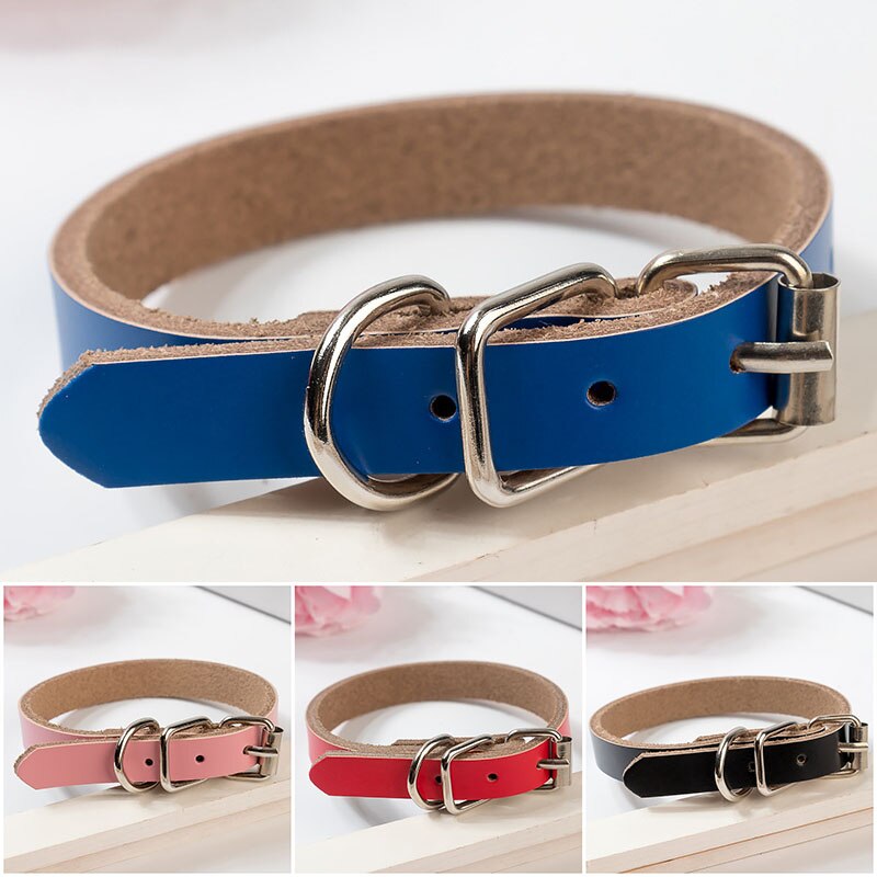 Leather dog collar dog chain - Pets Crazy Shops