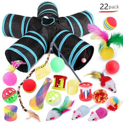 Cat Toy Set Funny Cat Assembled Toys Cat Tunnel Cat Tunnel Pet Supplies - Pets Crazy Shops