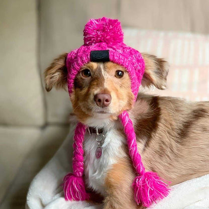 Fur Ball Warm And Windproof Fluffy Ball Knitting Method Dog Fighting Hat - Pets Crazy Shops