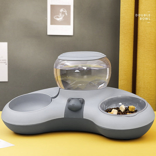 Crescent Automatic Drinking Water And Feeding Double Bowl - Pets Crazy Shops