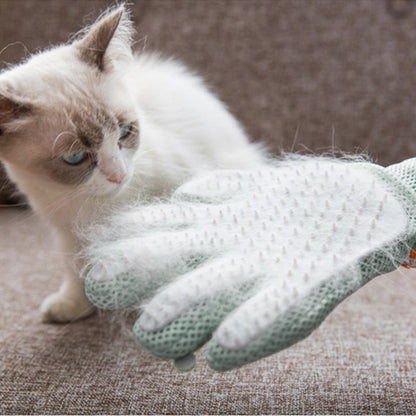 Pet Glove Cat Grooming Glove Cat Hair Deshedding Brush Gloves Cat Floating Hair Pet Hair Removal Brush Dog Bathing Massage Comb Silicone Hair Removal Gloves - Pets Crazy Shops