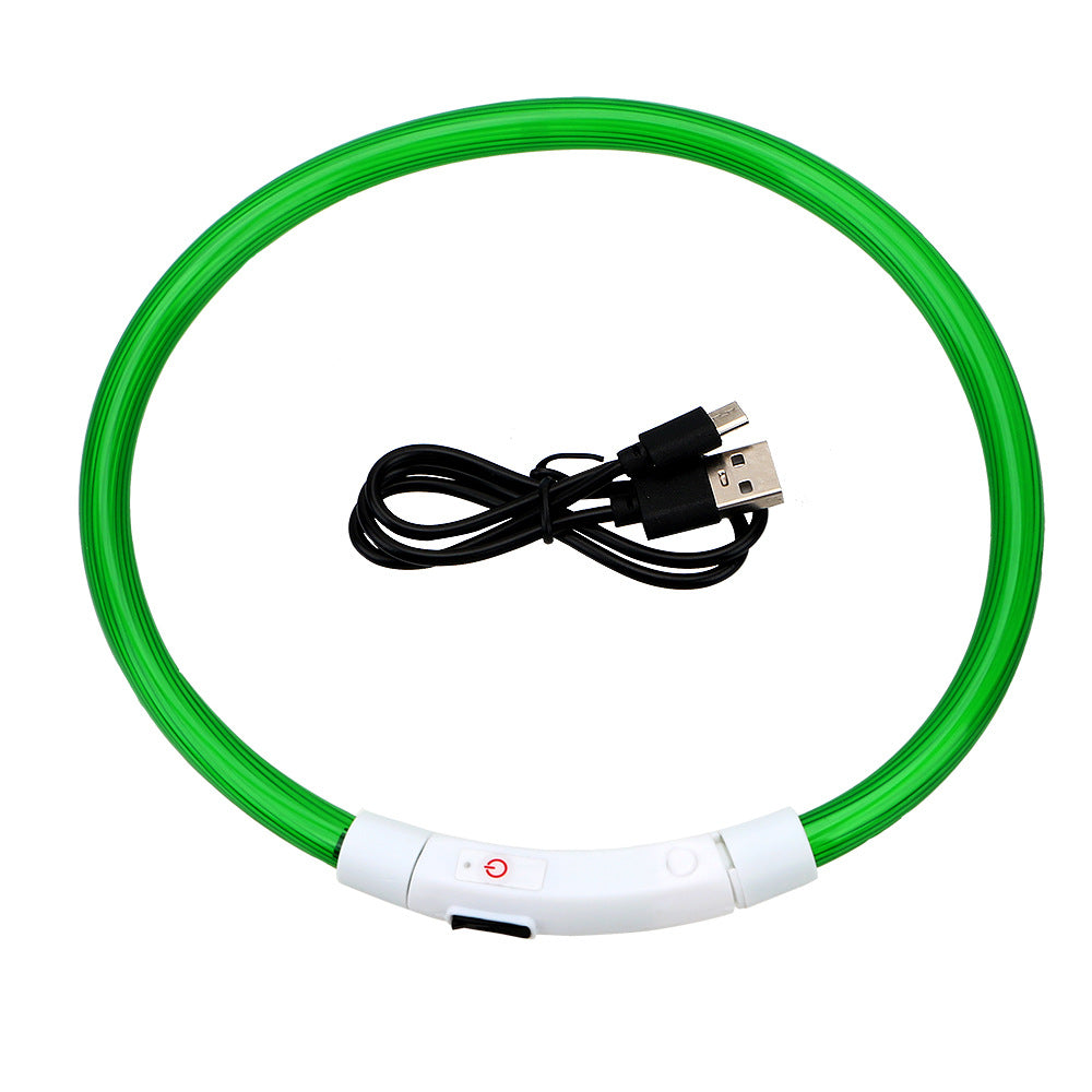 USB Rechargeable Pet Luminous Collar Three Flashing Modes - Pets Crazy Shops