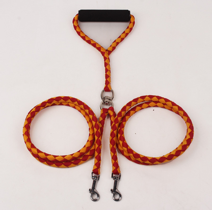 Pet Hand-knitted Traction Wear-resistant Dog Leash Double-ended Hand-knitted Braided Rope Outdoor Dog Leash - Pets Crazy Shops