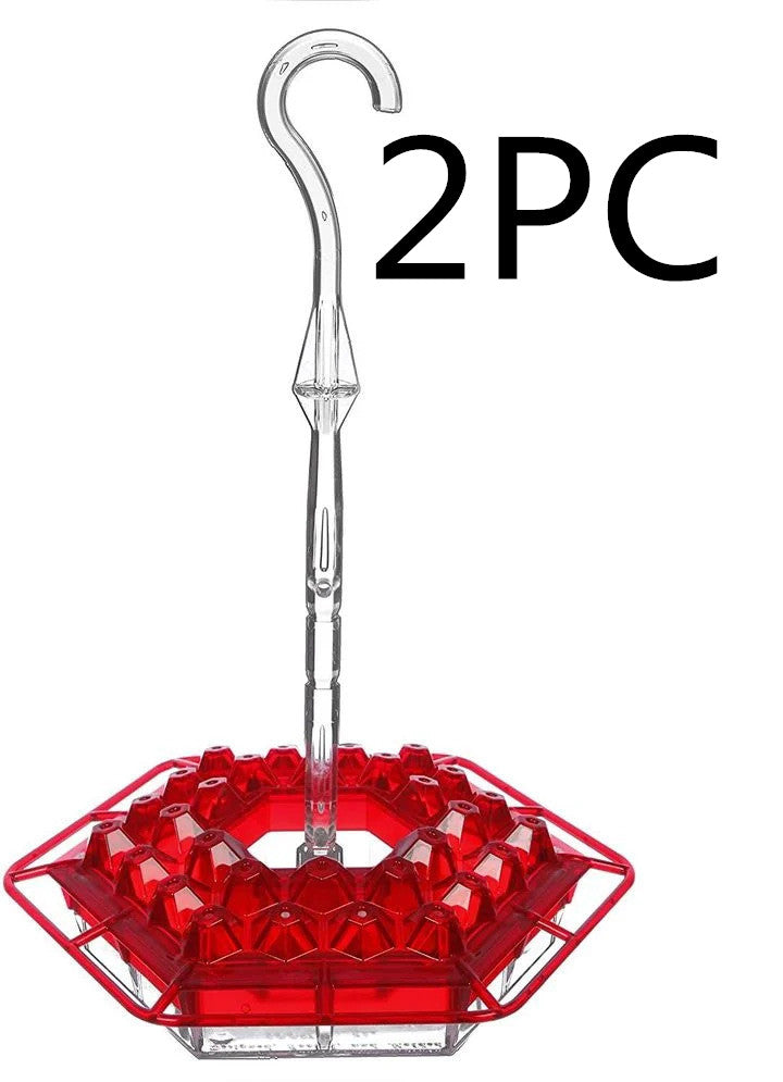 Hanging Red Hexagonal Hummingbird Feeder With Hook - Pets Crazy Shops