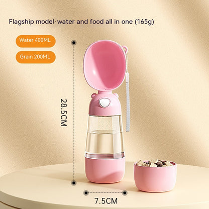 Portable Dog Water Bottle Food And Water Container For Pet Pets Feeder Bowl Outdoor Travel Drinking Bowls Water Dispenser - Pets Crazy Shops