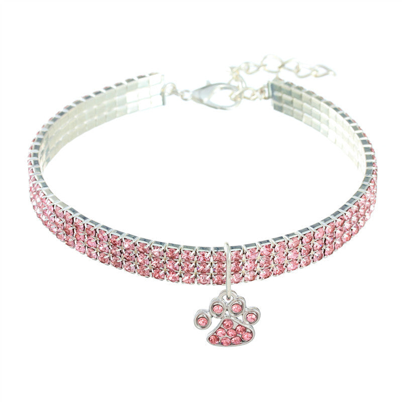 New Pet Collar Diamond Mixed Color Dogs And Cats Supplies Elastic Dogs And Cats Necklace Ornament - Pets Crazy Shops