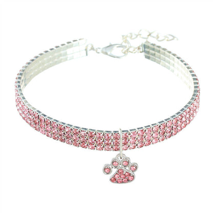 New Pet Collar Diamond Mixed Color Dogs And Cats Supplies Elastic Dogs And Cats Necklace Ornament - Pets Crazy Shops